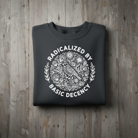 Load image into Gallery viewer, Radicalized by Basic Decency Unisex T-Shirt - Soft Heather Colors Design